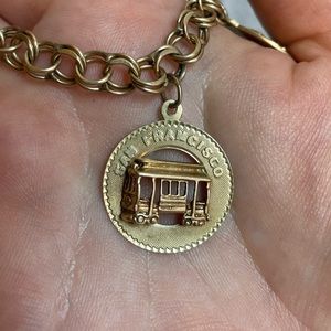 14k gold san francisco cable car charm
